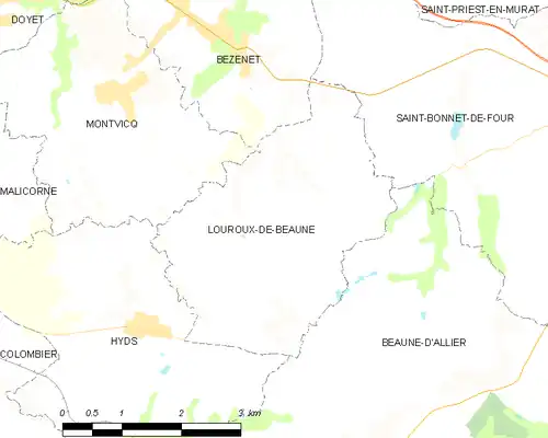 Detailkaart van de gemeente