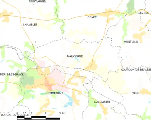 Detailkaart van de gemeente