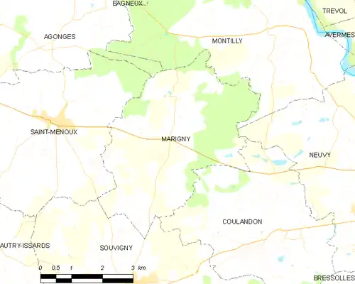 Detailkaart van de gemeente