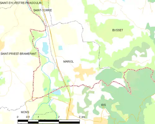 Detailkaart van de gemeente