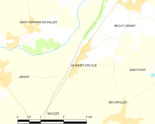 Detailkaart van de gemeente