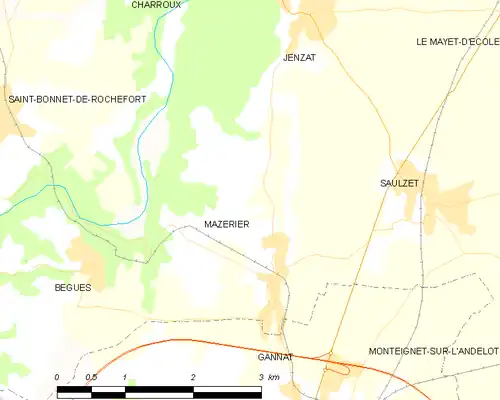 Detailkaart van de gemeente