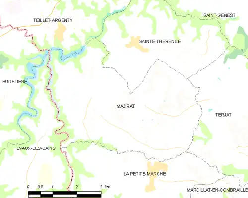 Detailkaart van de gemeente