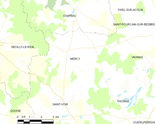 Detailkaart van de gemeente