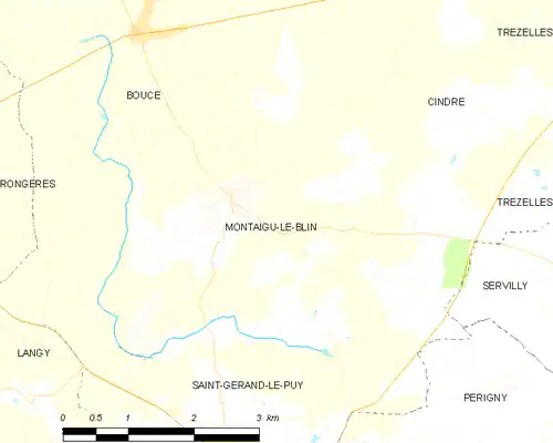 Detailkaart van de gemeente