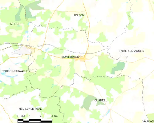 Detailkaart van de gemeente