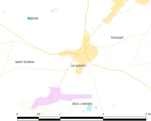 Detailkaart van de gemeente