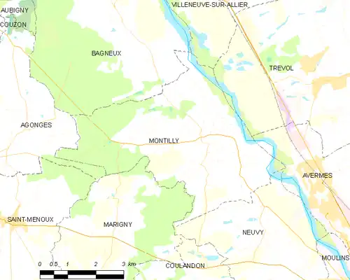 Detailkaart van de gemeente