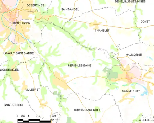 Detailkaart van de gemeente