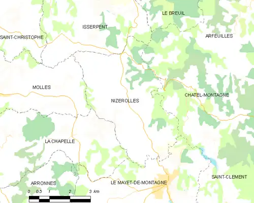 Detailkaart van de gemeente