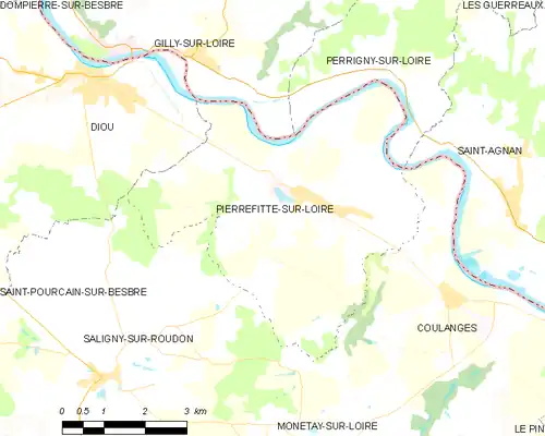 Detailkaart van de gemeente