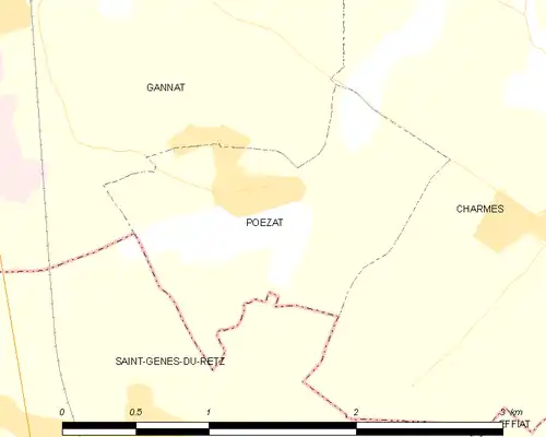 Detailkaart van de gemeente