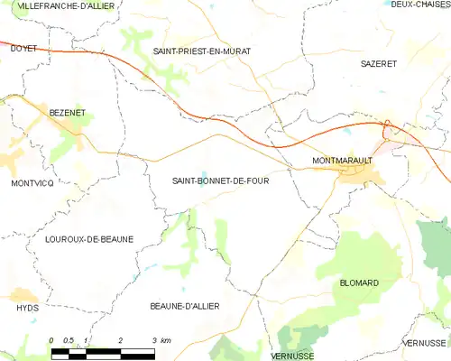 Detailkaart van de gemeente