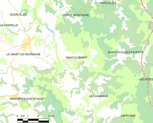 Detailkaart van de gemeente