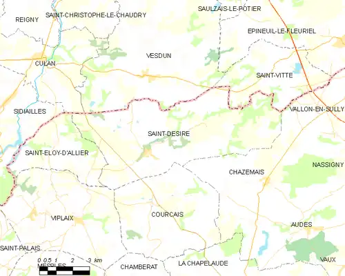 Detailkaart van de gemeente