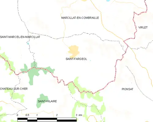 Detailkaart van de gemeente