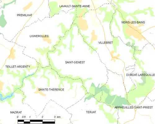 Detailkaart van de gemeente