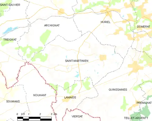 Detailkaart van de gemeente