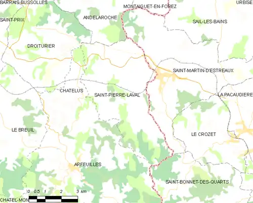 Detailkaart van de gemeente