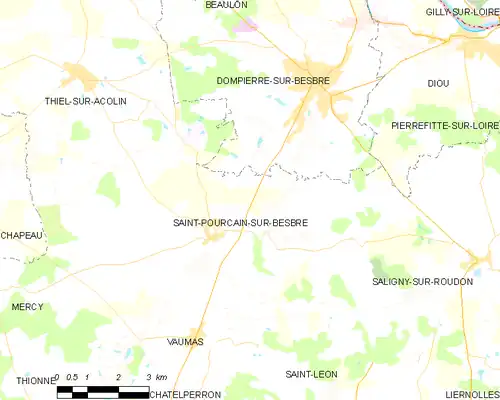 Detailkaart van de gemeente