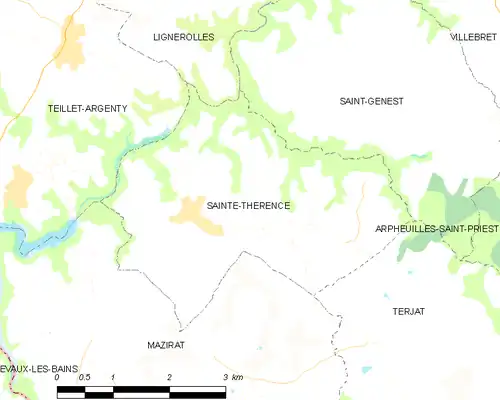 Detailkaart van de gemeente