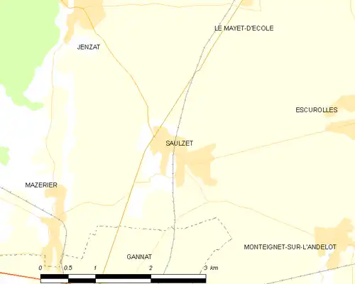 Detailkaart van de gemeente