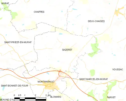 Detailkaart van de gemeente