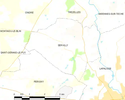 Detailkaart van de gemeente