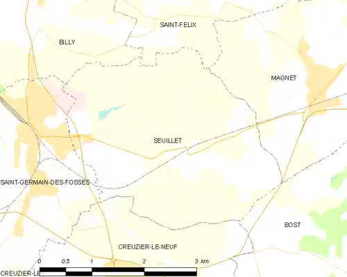 Detailkaart van de gemeente