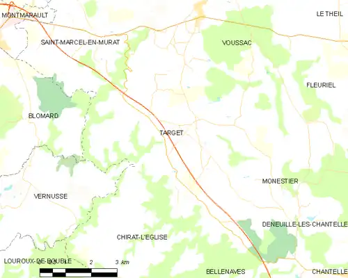 Detailkaart van de gemeente