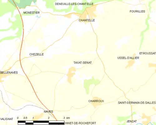 Detailkaart van de gemeente