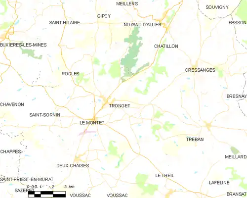 Detailkaart van de gemeente