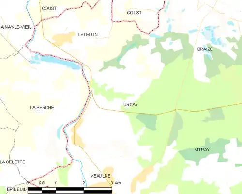 Detailkaart van de gemeente