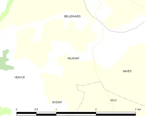 Detailkaart van de gemeente