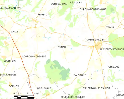 Detailkaart van de gemeente