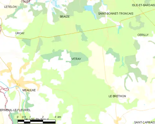 Detailkaart van de gemeente