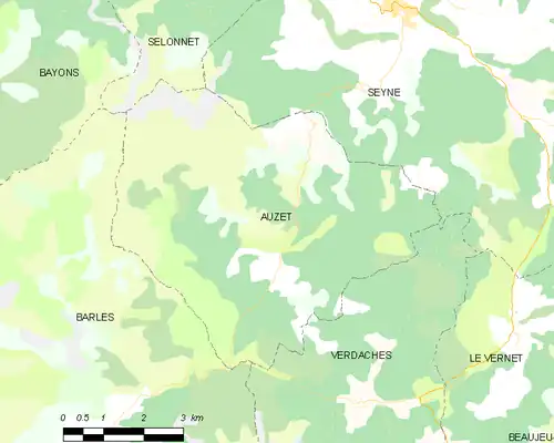 Detailkaart van de gemeente