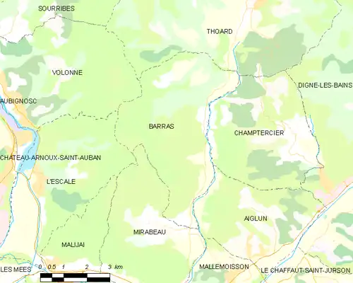 Detailkaart van de gemeente