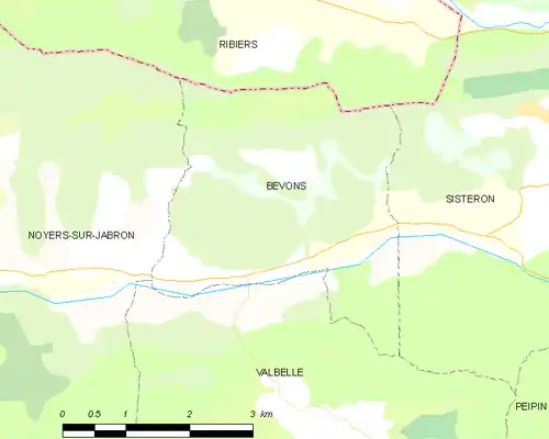 Detailkaart van de gemeente