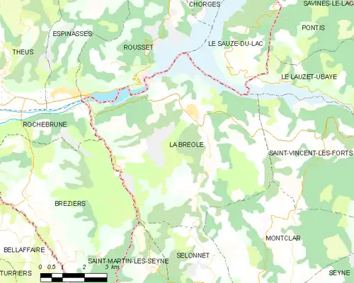 Detailkaart van de gemeente