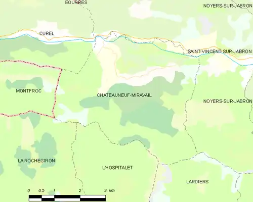 Detailkaart van de gemeente