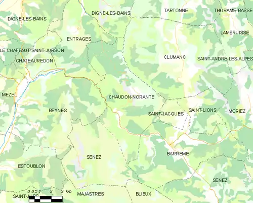 Detailkaart van de gemeente