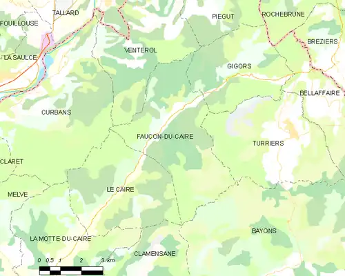 Detailkaart van de gemeente