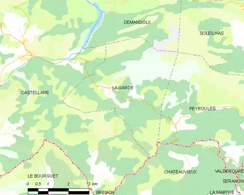 Detailkaart van de gemeente