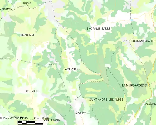 Detailkaart van de gemeente