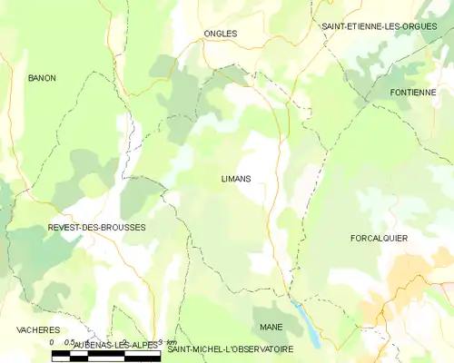 Detailkaart van de gemeente