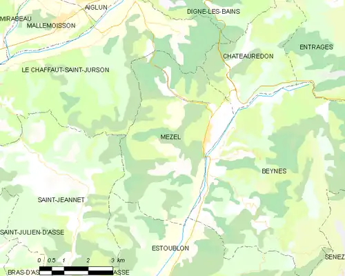 Detailkaart van de gemeente