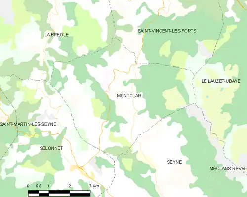 Detailkaart van de gemeente