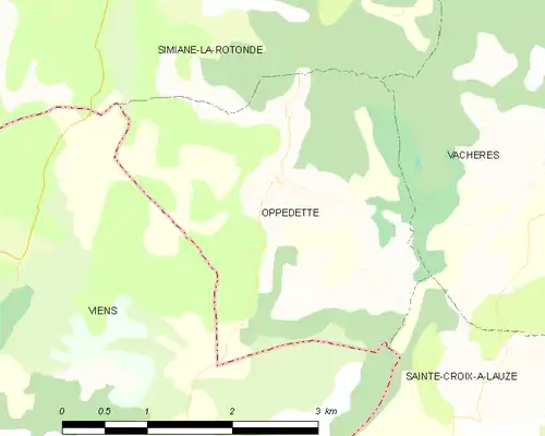 Detailkaart van de gemeente