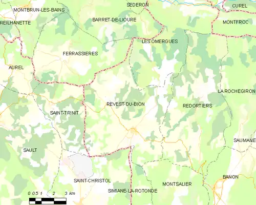 Detailkaart van de gemeente